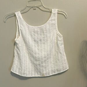 Brandy Melville White Lace Tank Top